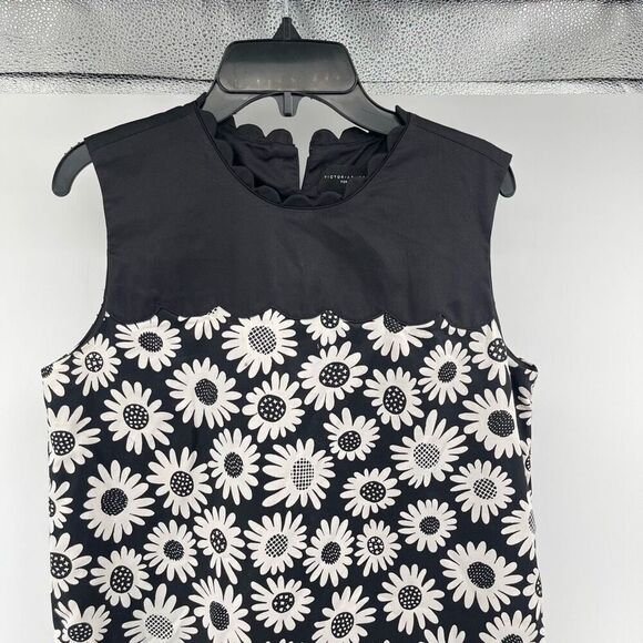 Victoria Beckham x Target Girls Floral Dress XL Black White Sleeveless Cotton - Picture 3 of 12